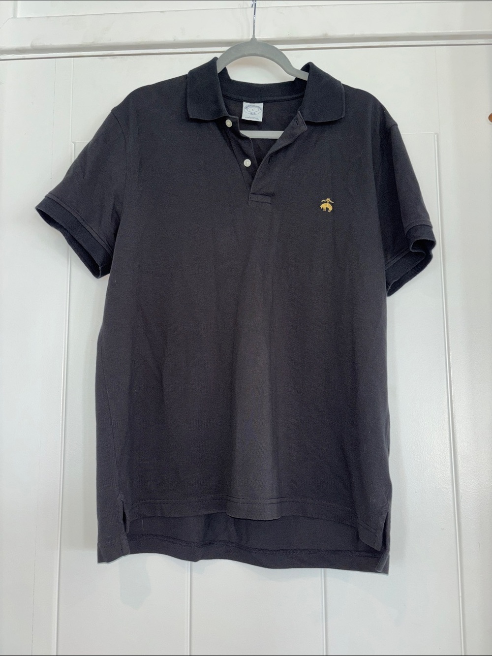 Brooks Brothers Classic Black Men's Polo Shirt - Size Large Slim Fit